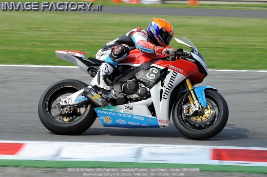 2009-05-09 Monza 1301 Superbike - Qualifyng Practice - Jake Zemke - Honda CBR1000RR